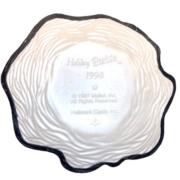 Holiday Barbie Doll Christmas Tree Ornament 1998 Hallmark Keepsake Black Dress - Picture 4 of 16